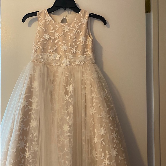 2 beautiful flower girls dresses size 10 and 8 , used once - Picture 3 of 7